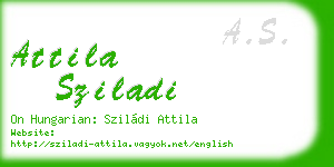 attila sziladi business card